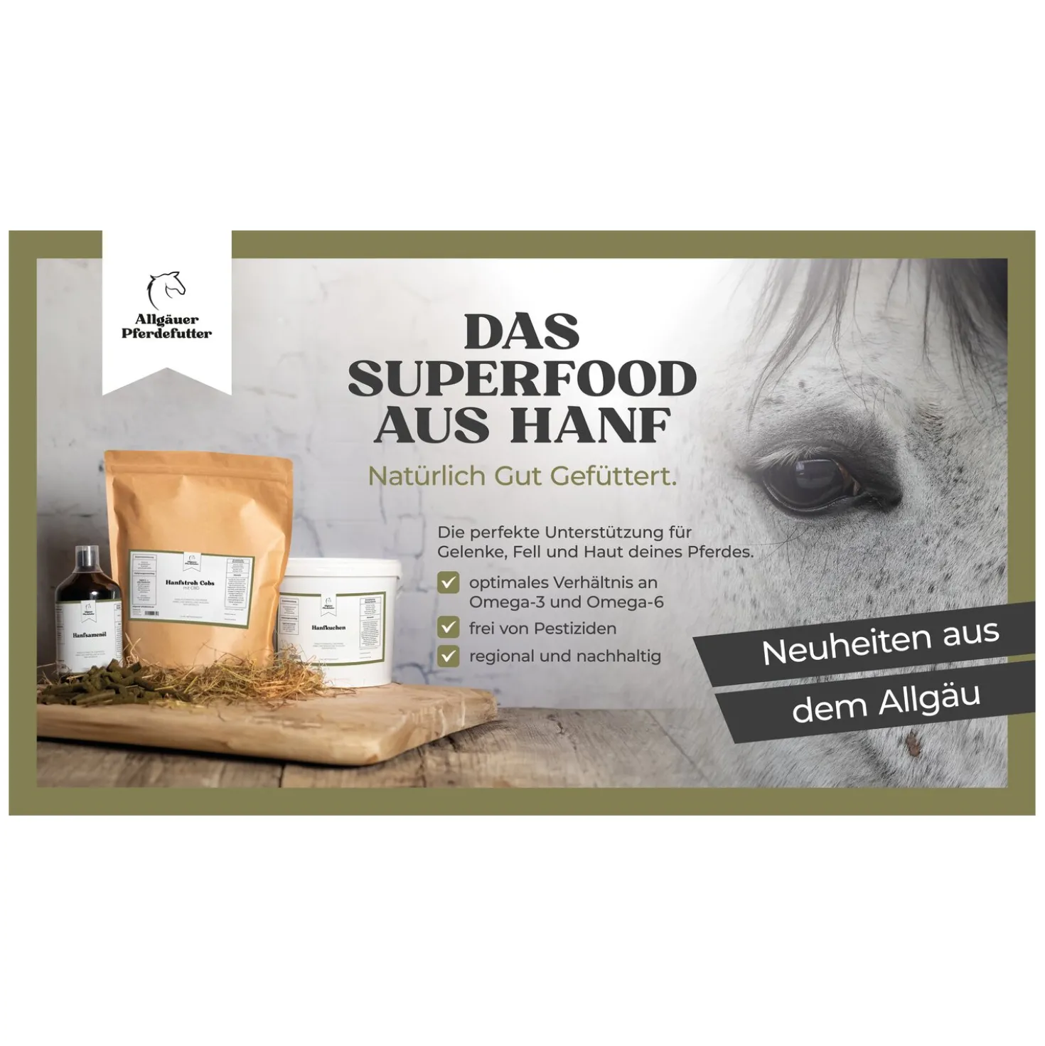 Allgäuer Pferdefutter Hanfsamenöl