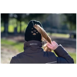 black forest Strickmütze für Haarzopf