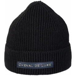 Cheval de Luxe Strickmütze mit Logopatch