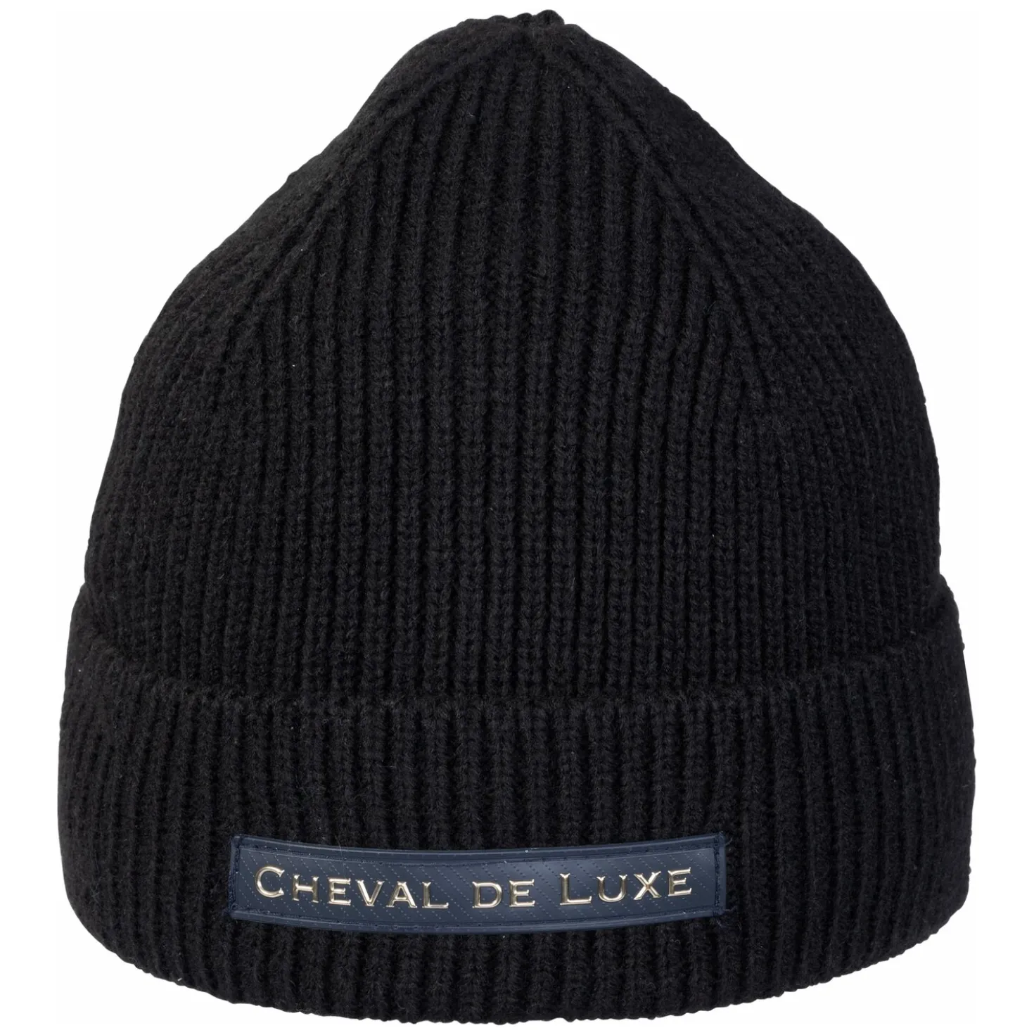 Cheval de Luxe Strickmütze mit Logopatch