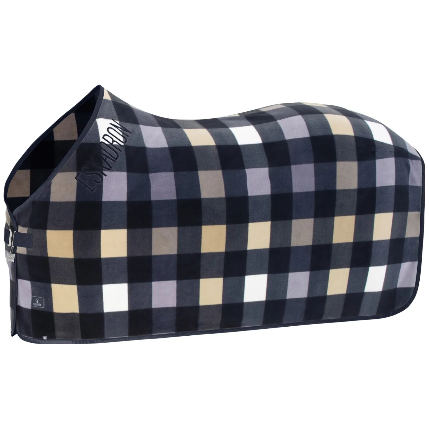 ESKADRON Classic Sports Fleece Check Abschwitzdecke