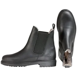 Loesdau Fettleder-Jodhpurstiefel mit Lammfell