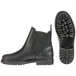 Loesdau Fettleder-Jodhpurstiefel mit Lammfell