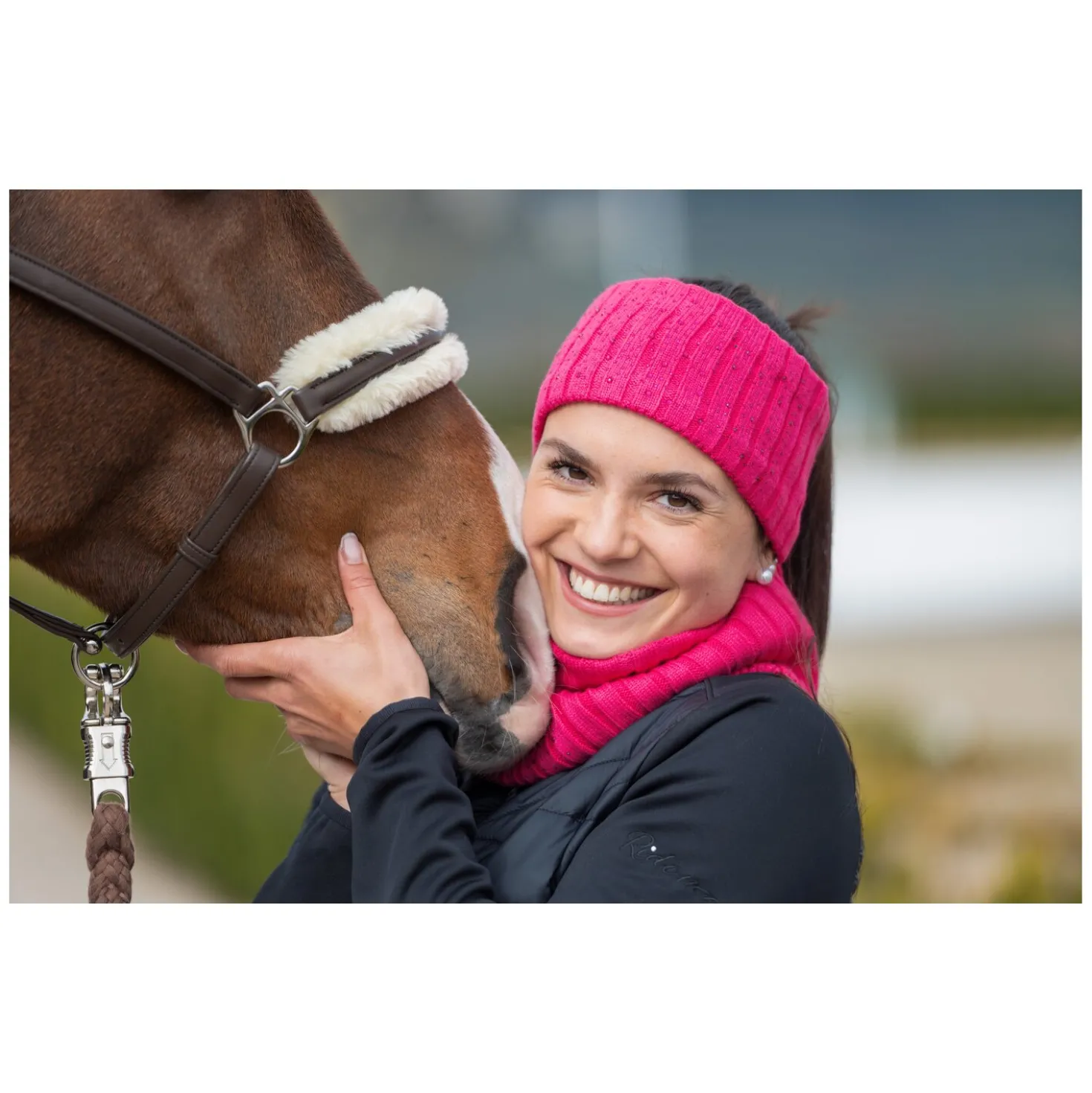 RIDE now Neckwarmer mit Glitzersteinen